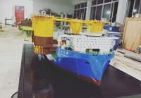 custom made model of Xin Guang Hua semi-submersible heavy lift vessel with cargo